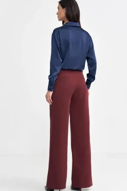 Outlet atynowa kozua body z kołnierzykie – granatowa Koszule|Body