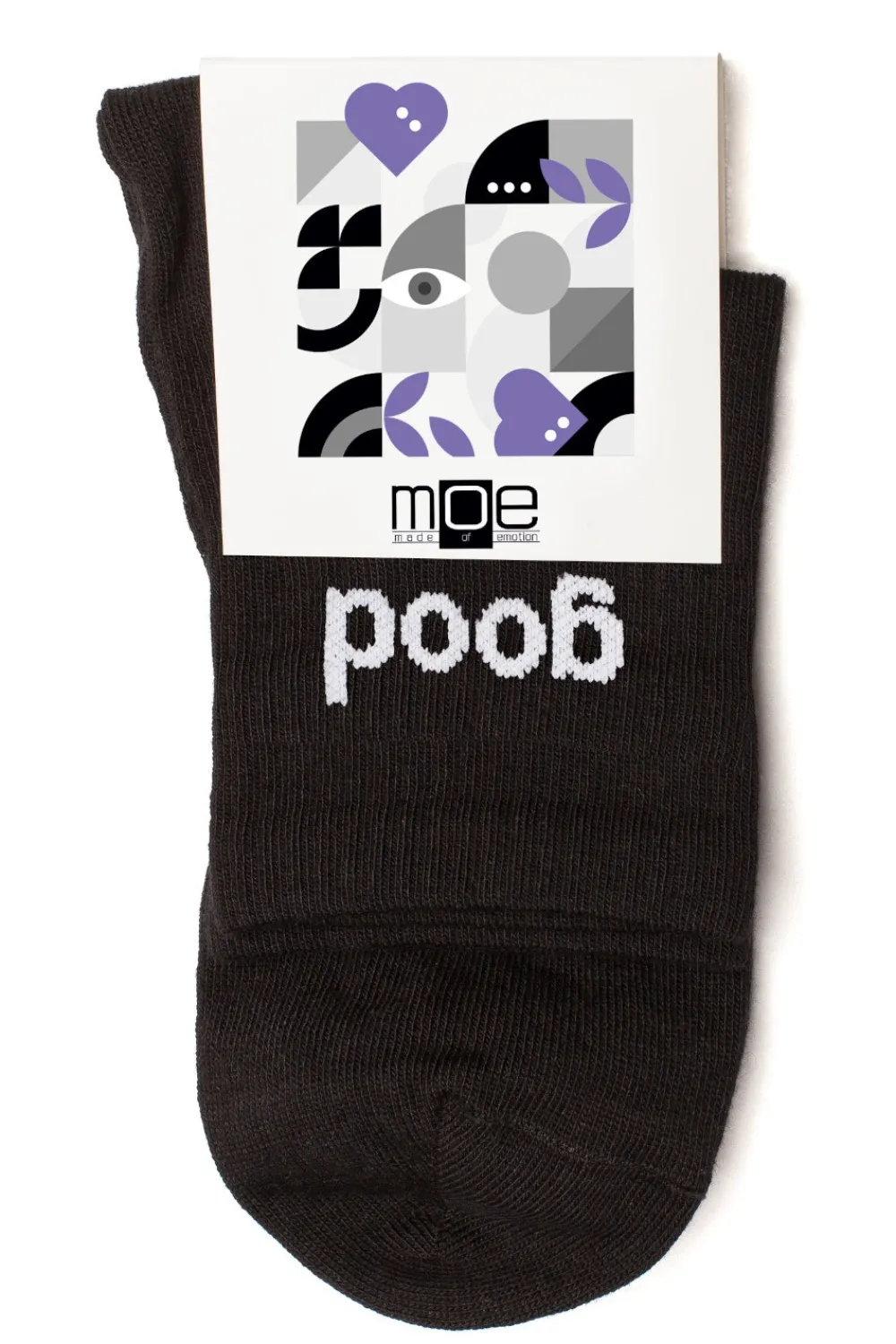 New Skarpety unisex z napisem "good vibes" - czarne Akcesoria