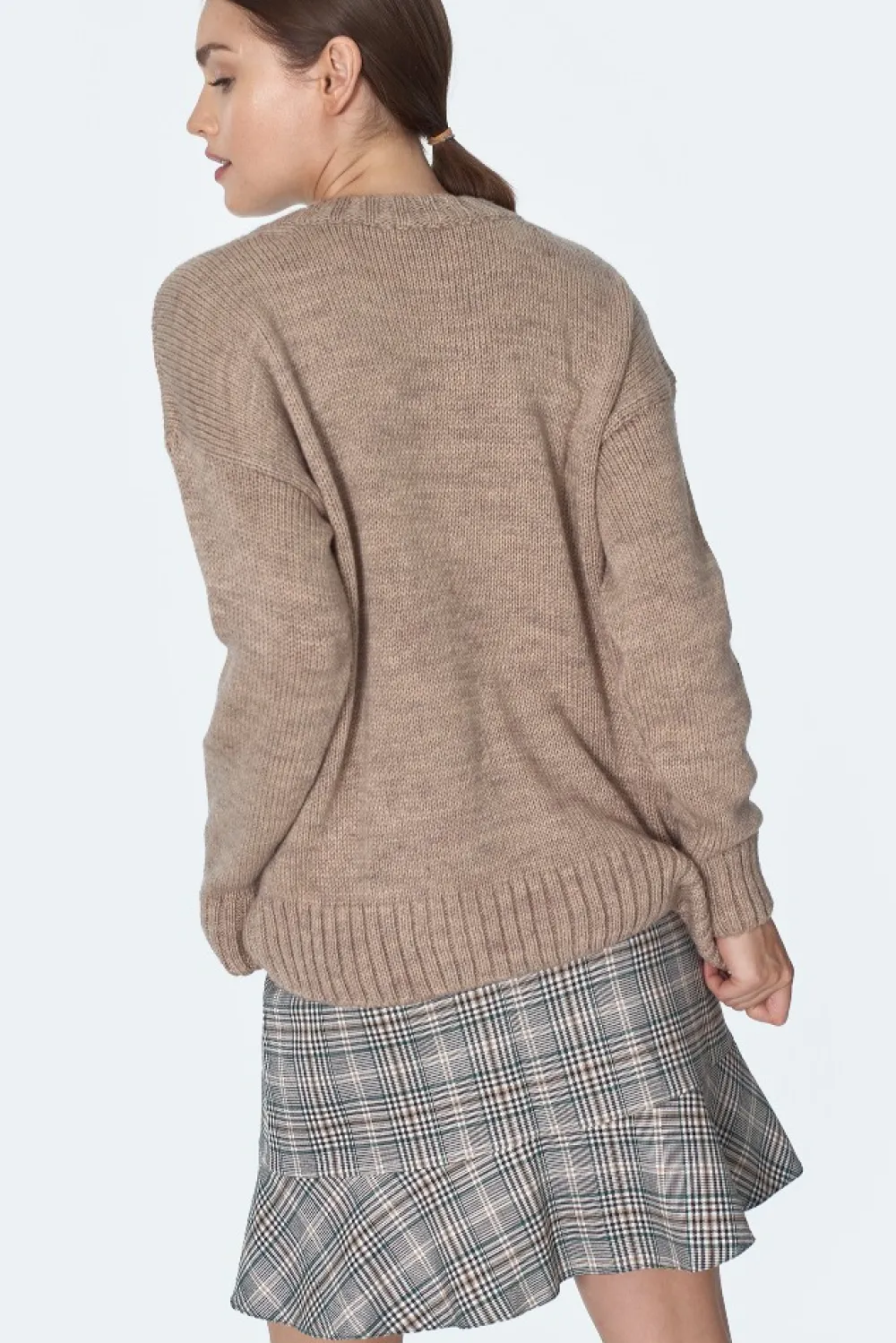 Outlet pódnica z fabanką w kratę - wzór Odzież Casualowa|Spódnice