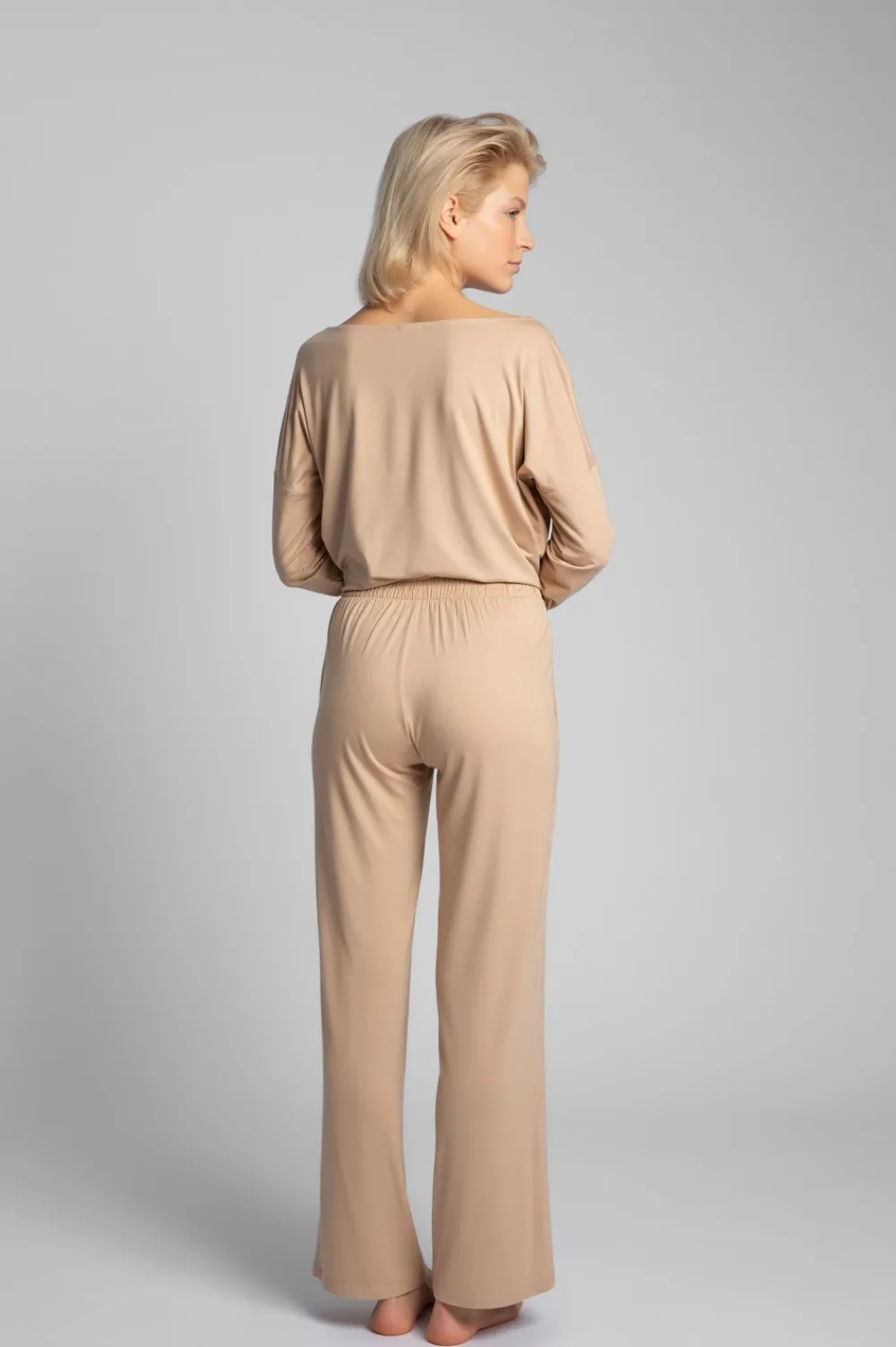 Discount podnie do pania z zerokii nogawkai - cappuccino Piżamy