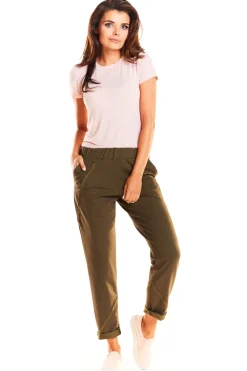 Discount Spodnie dresowe rurki - khaki Dobry Skład|Spodnie