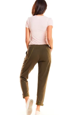 Discount Spodnie dresowe rurki - khaki Dobry Skład|Spodnie