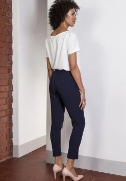 Discount podnie rurki z wyoki tane - czarne Spodnie