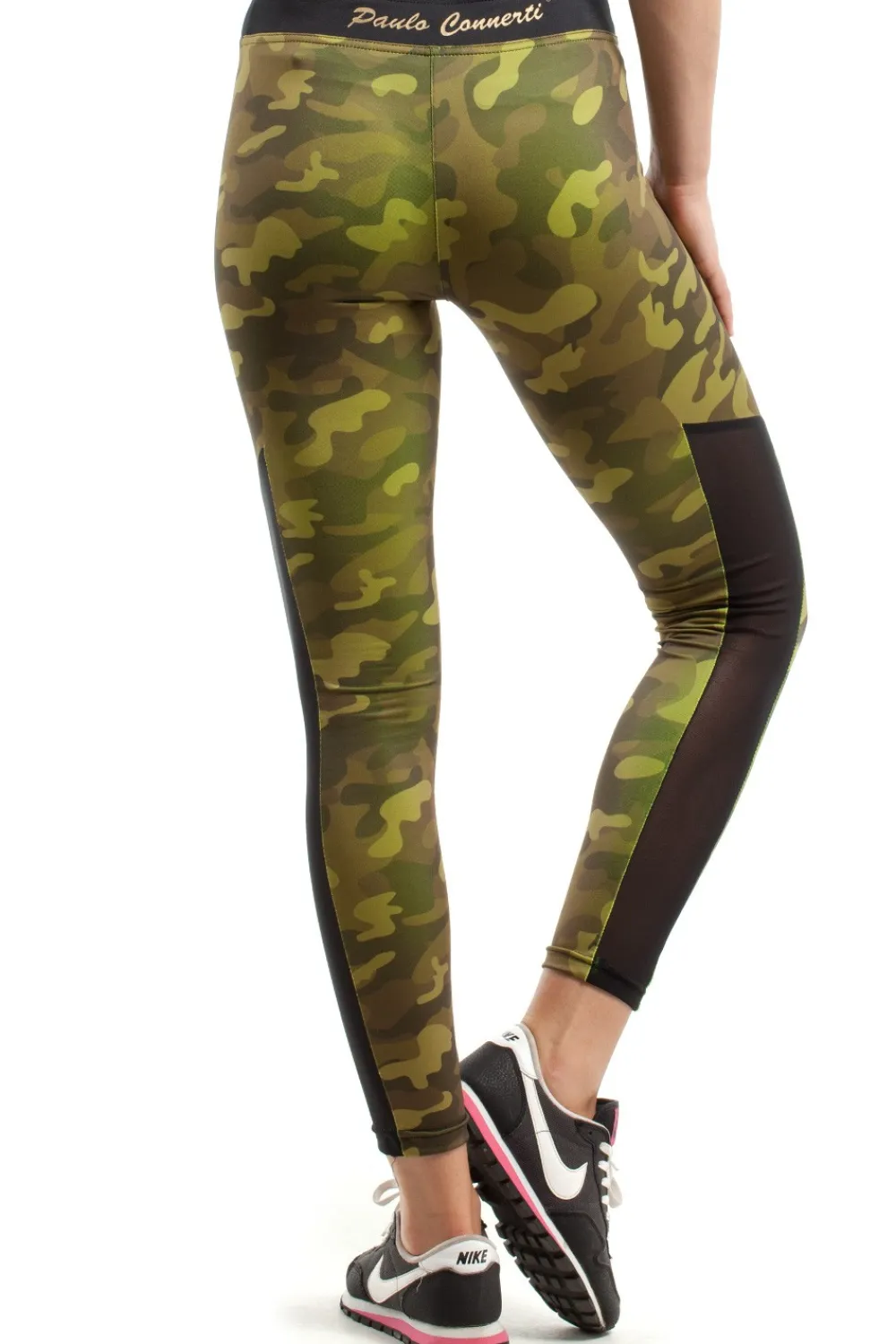 Sale portowe egginy FIT z wtawką na łydce Legginsy