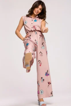 Hot tyowy kobinezon z nadrukie - ode 1 Eleganckie Kombinezony|Kombinezony