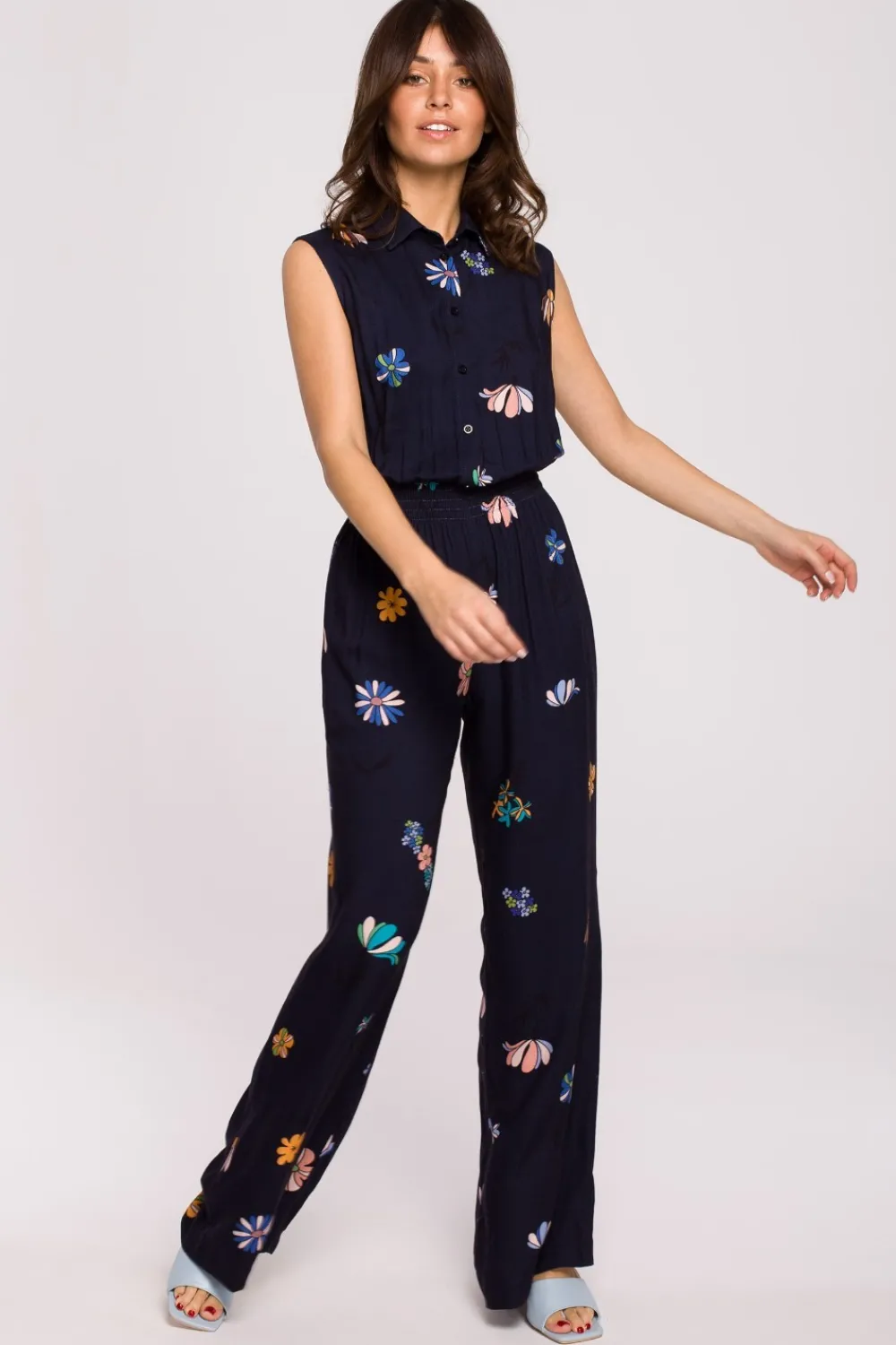 Online Stylowy kombinezon z nadrukiem - model 3 Eleganckie Kombinezony|Kombinezony