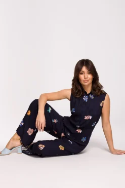 Online Stylowy kombinezon z nadrukiem - model 3 Eleganckie Kombinezony|Kombinezony