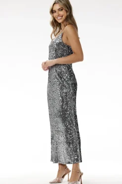 Clearance ukienka cekinowa axi na raiączkach - zara Cekinowe|Maxi