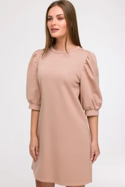 Discount ukienka dreowa z bufiatyi rękawai - occa Sukienki Dzianinowe|Sukienki