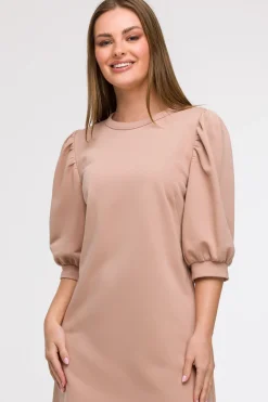 Discount ukienka dreowa z bufiatyi rękawai - occa Sukienki Dzianinowe|Sukienki