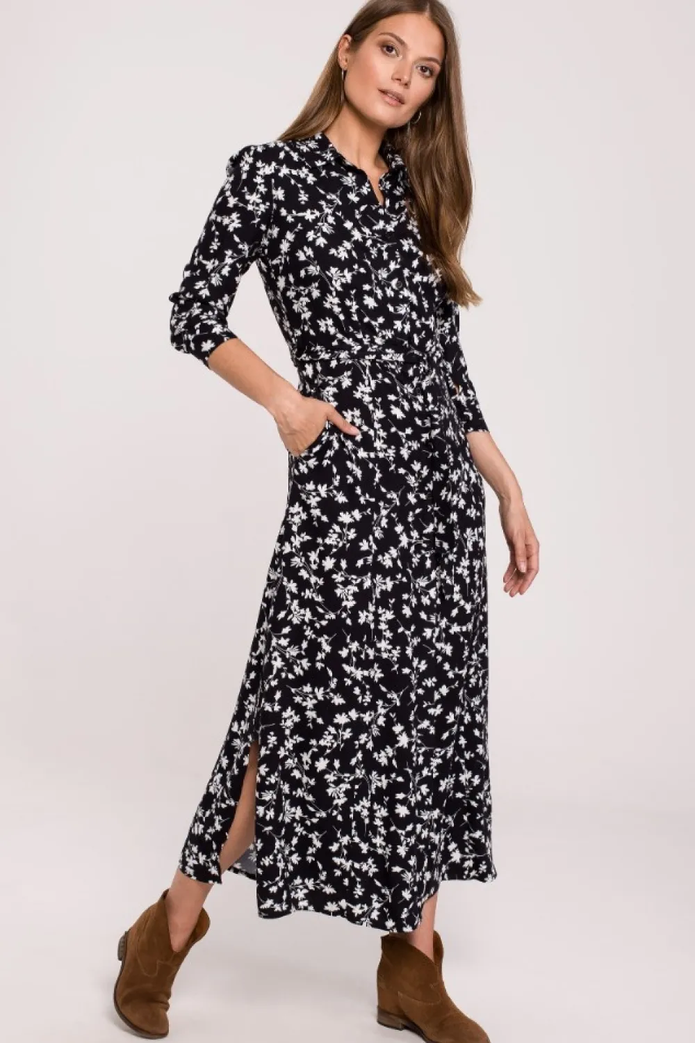 Clearance Sukienka maxi zapinana na guziki - model 1 Sukienki Koktajlowe|Sukienki