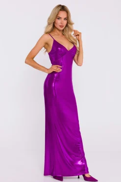 Hot ukienka axi z arzczenie pod biute - purpurowa Maxi|Sukienki