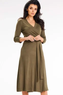 New ukienka idi o kopertowej górze - khaki Sukienki