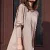 Discount Sukienka mini oversize - beżowa Dobry Skład|Sukienki