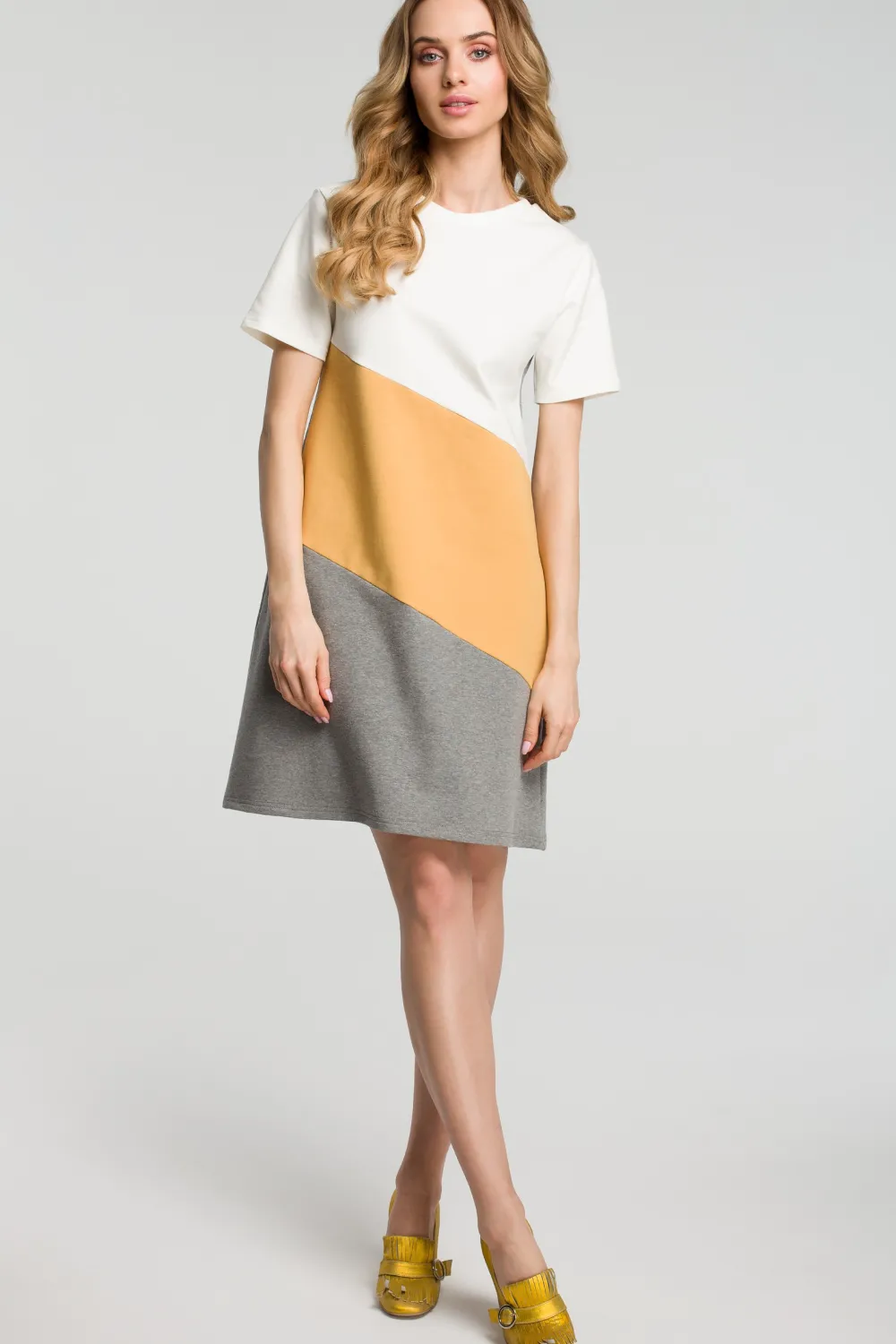 Clearance Sukienka mini w 3 kolory - żółta Sukienki