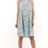 Discount Sukienka oversize bez rękawów - niebieska Dobry Skład|Sukienki