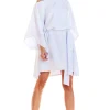 New Sukienka oversize z opadającym ramieniem - biała Dobry Skład|Sukienki