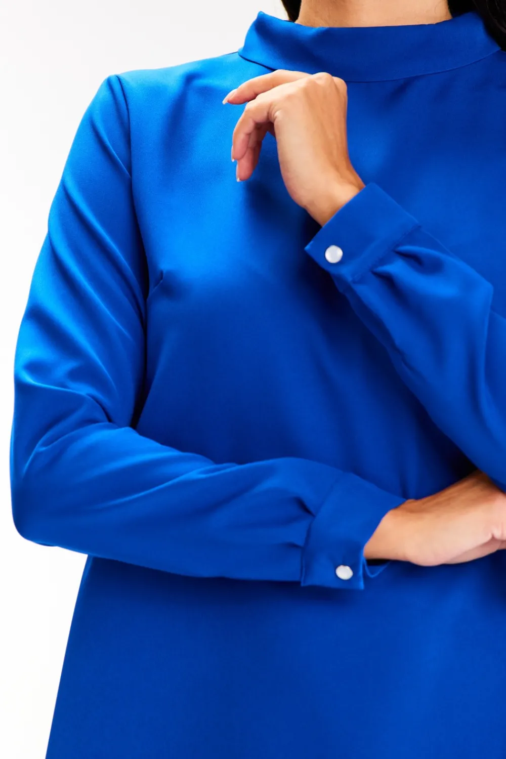 Clearance ukienka trapezowa ze tójką - niebieka Sukienki Koktajlowe|Sukienki