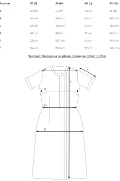 ukienka trapezowa z zakładkai na boku - błękitna Pastelowe|Kolory I Printy Sezonu