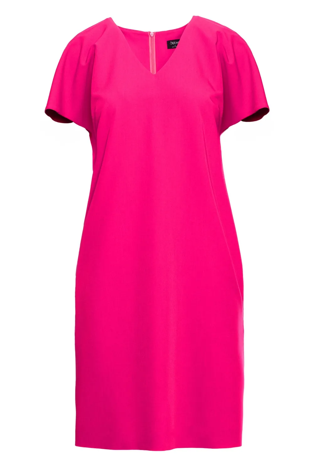 New ukienka z dekote V o uźny faonie - różowa Dobry Skład|Sukienki Na Wiosnę