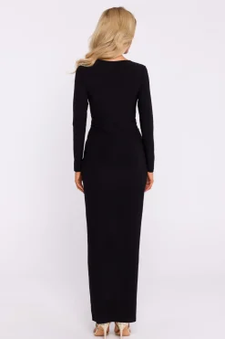 Clearance ukienka z eatycznej dzianiny z przepote - czarna Czarne|Maxi