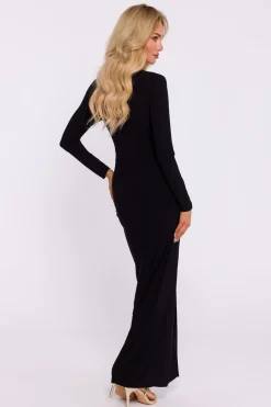 Clearance ukienka z eatycznej dzianiny z przepote - czarna Czarne|Maxi
