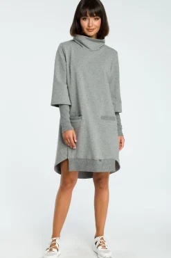 Outlet ukienka z gofe i ściągacze - zara Dobry Skład|Sukienki