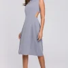 Hot Sukienka z odkrytymi plecami - kolor gołębi OUTLET Sukienki