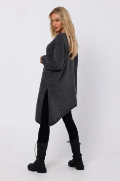 Clearance Sweter z asymetrycznym dołem - szary Swetry
