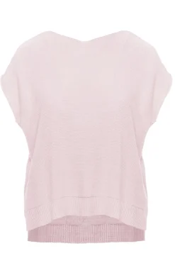New Sweter z dekoltem na plecach - różowy Swetry