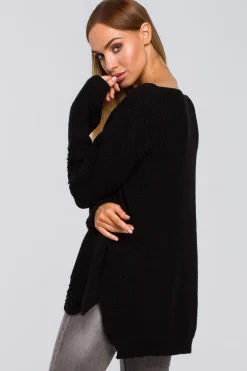 Clearance Sweter z dziurami - czarny Swetry