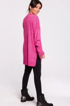 New Sweter z dziurami - różowy Swetry