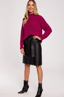 Clearance Sweter z golfem - różowy Swetry