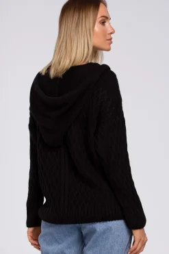 Sale weter z kapture - czarny Swetry