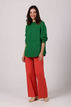 Clearance Sweter z nietoperzowymi rękawami - szmaragdowy Swetry