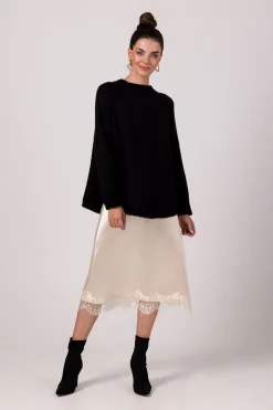 Clearance Sweter z nietoperzowymi rękawami - czarny Swetry