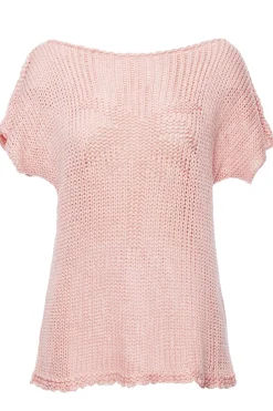 Sweter z palmą - różowy Swetry