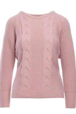Online Sweter z szerokimi rękawami - różowy Swetry