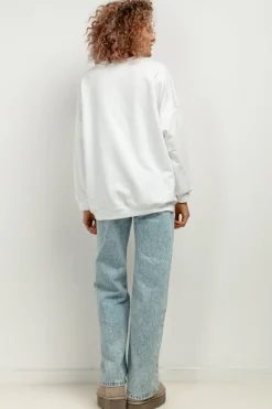 New zeroka buza daka z długii rękawai - biała Bluzy|Odzież Casualowa