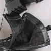 New Sznurowane buty Blair - czarne Botki
