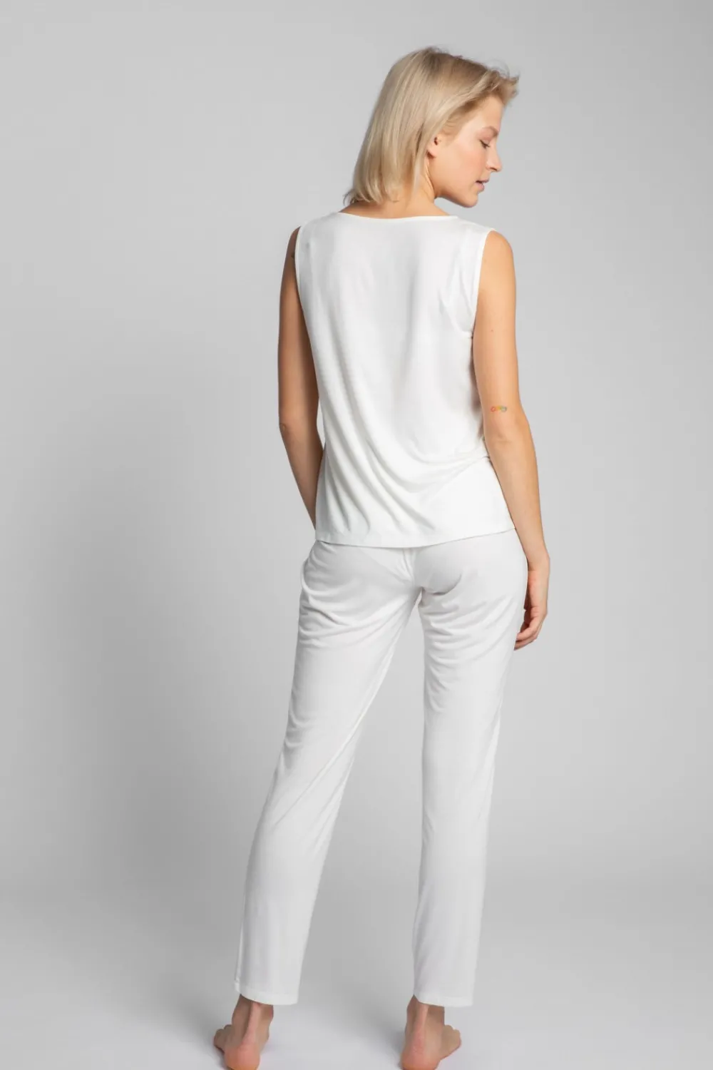 Clearance Top z wikozy bez rękawów - ecru Piżamy