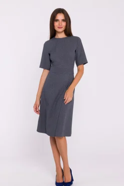 Clearance Trapezowa ukienka z zakładką - zara Sukienki