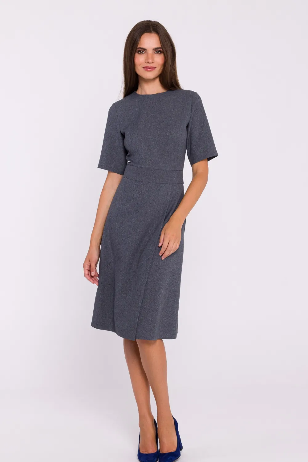 Clearance Trapezowa ukienka z zakładką - zara Sukienki