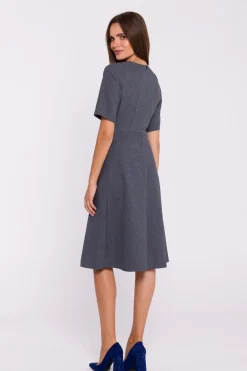 Clearance Trapezowa ukienka z zakładką - zara Sukienki