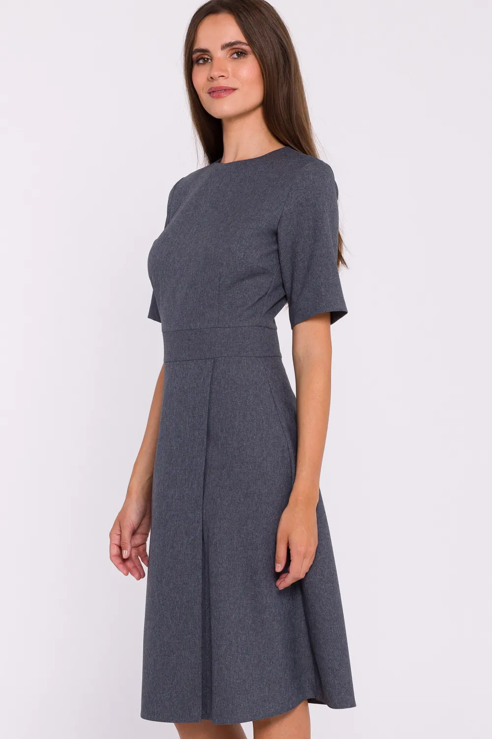 Clearance Trapezowa ukienka z zakładką - zara Sukienki