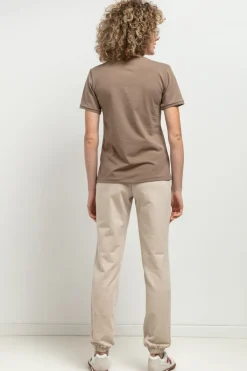 Best T-hirt daki z dekote V - cappuccino Odzież Casualowa|Dobry Skład