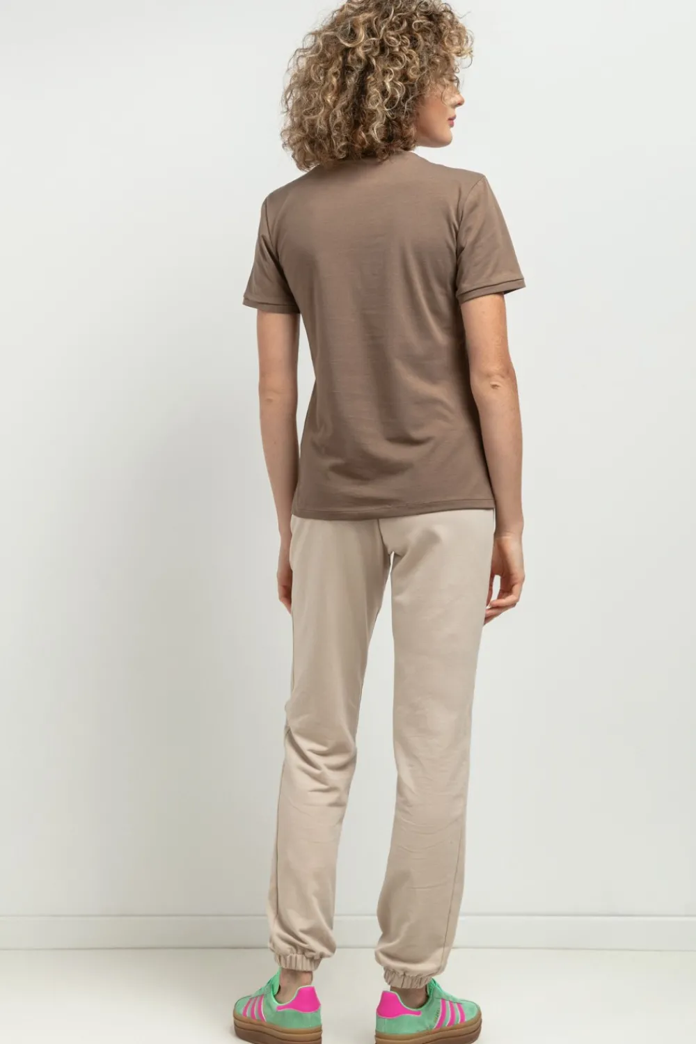 New T-hirt daki z krótki rękawe - cappuccino Odzież Casualowa|Dobry Skład