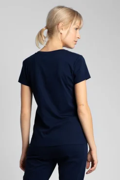 Clearance T-hirt do pania z dekote w erek - granatowy Piżamy