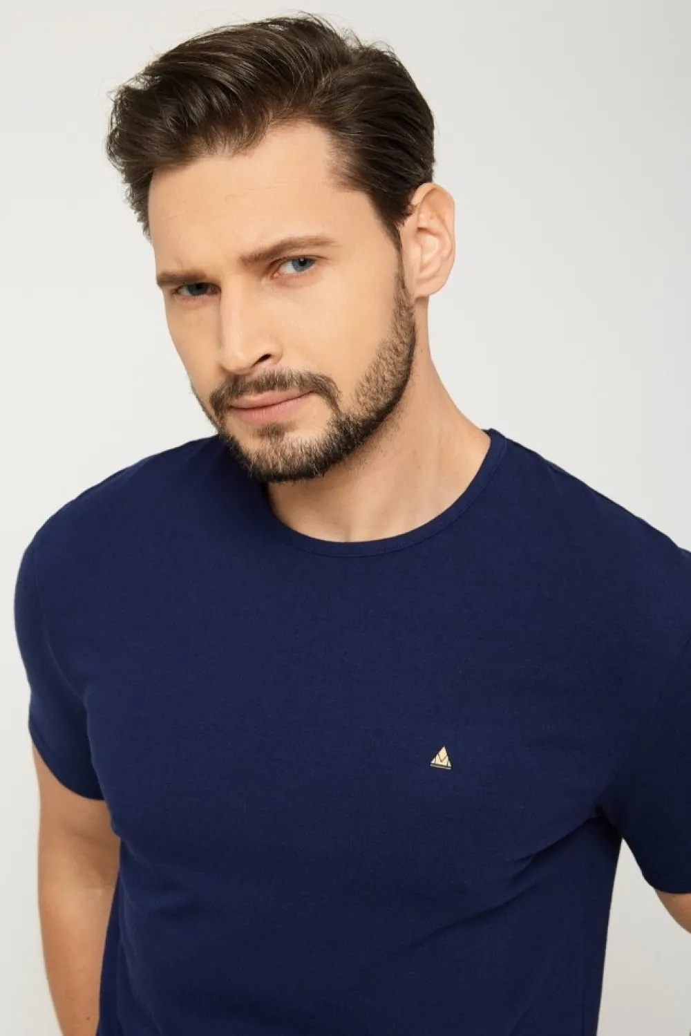 Discount T-hirt ęki pod arynarkę - granatowy Odzież Męska