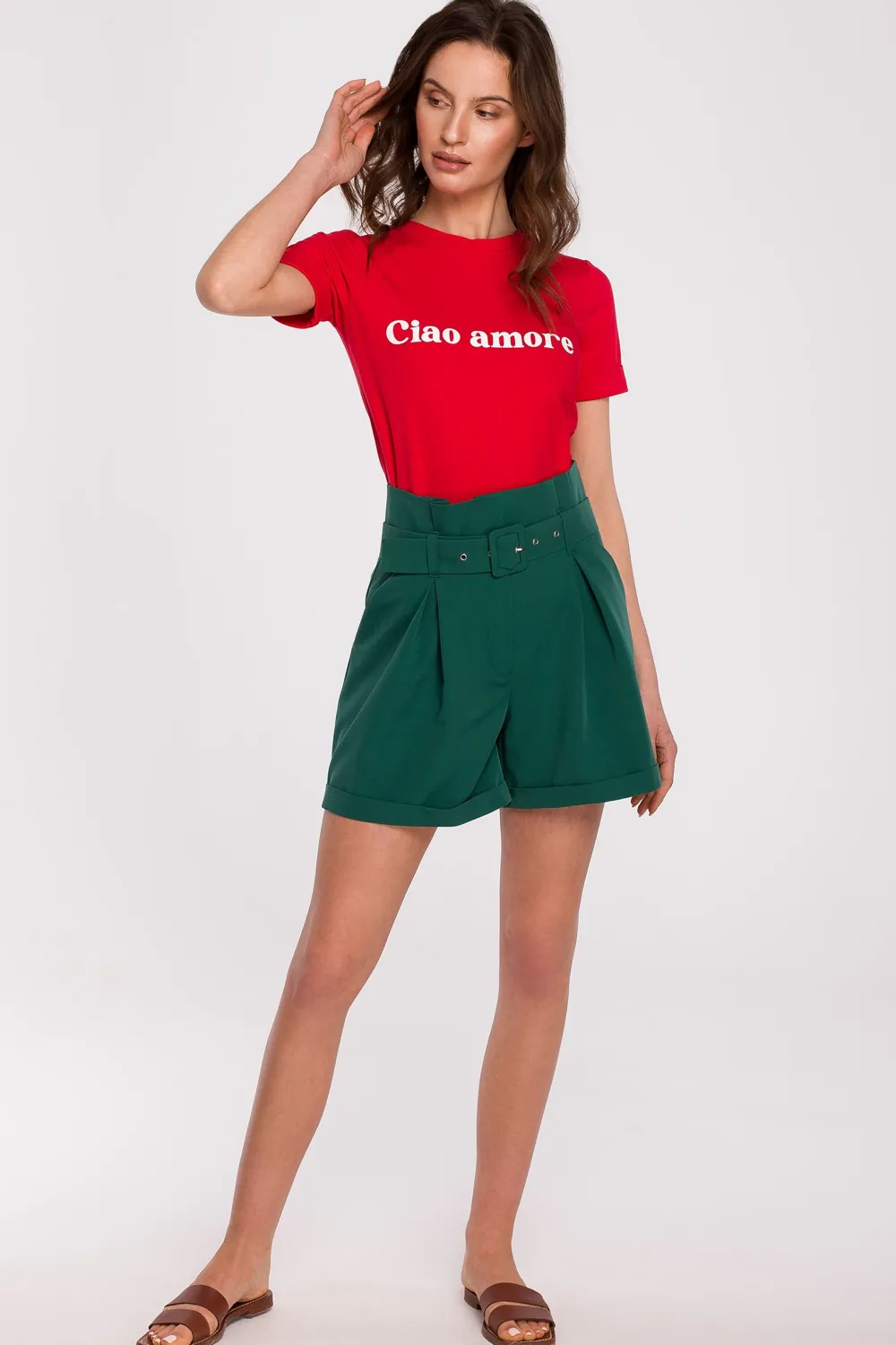 Online T-shirt z nadrukiem - czerwony Odzież Casualowa|Bluzki